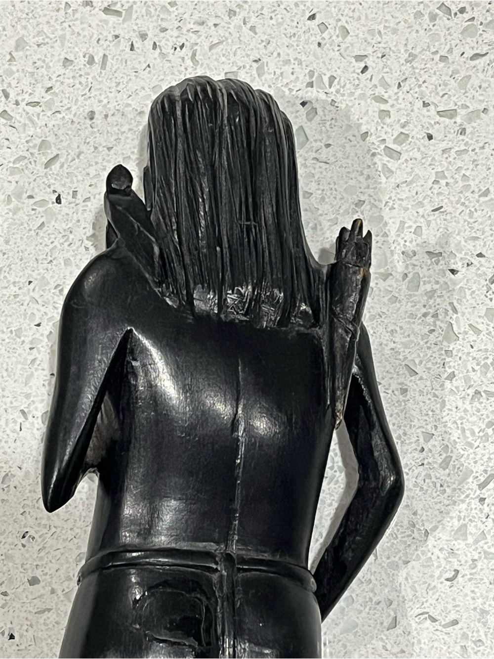 Mid 20th Century Filipino Ebony Hand Carved Wood Carving, Native Hunter/Gatherer - Picture 6 of 13